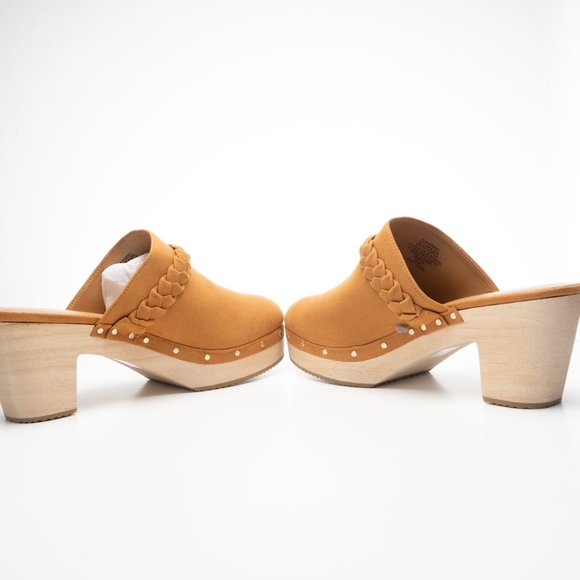 NEW J. CREW Clogs in Tan faux suede BJ249 $158 size 10 - Picture 9 of 13